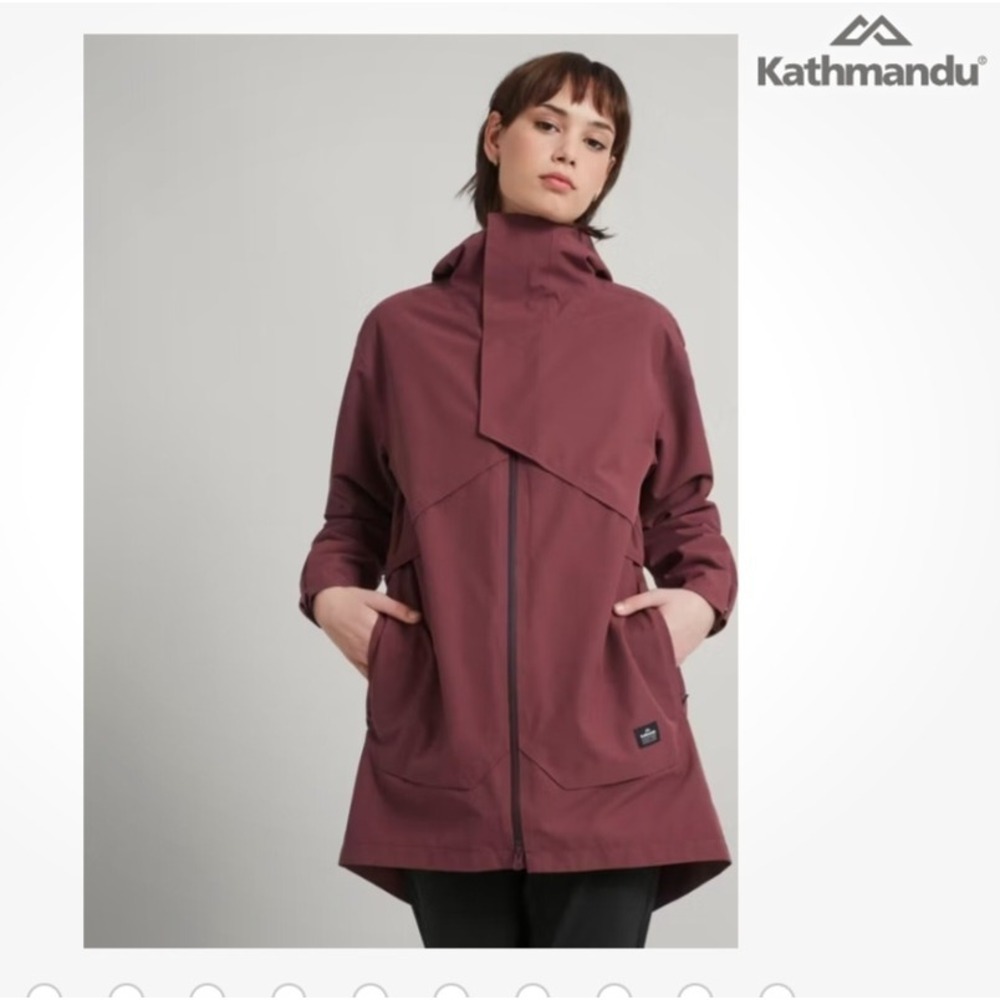 Kathmandu Amphi 2L WomensParka Mahogany Mineral Waterproof Hooded Jacket Size 10